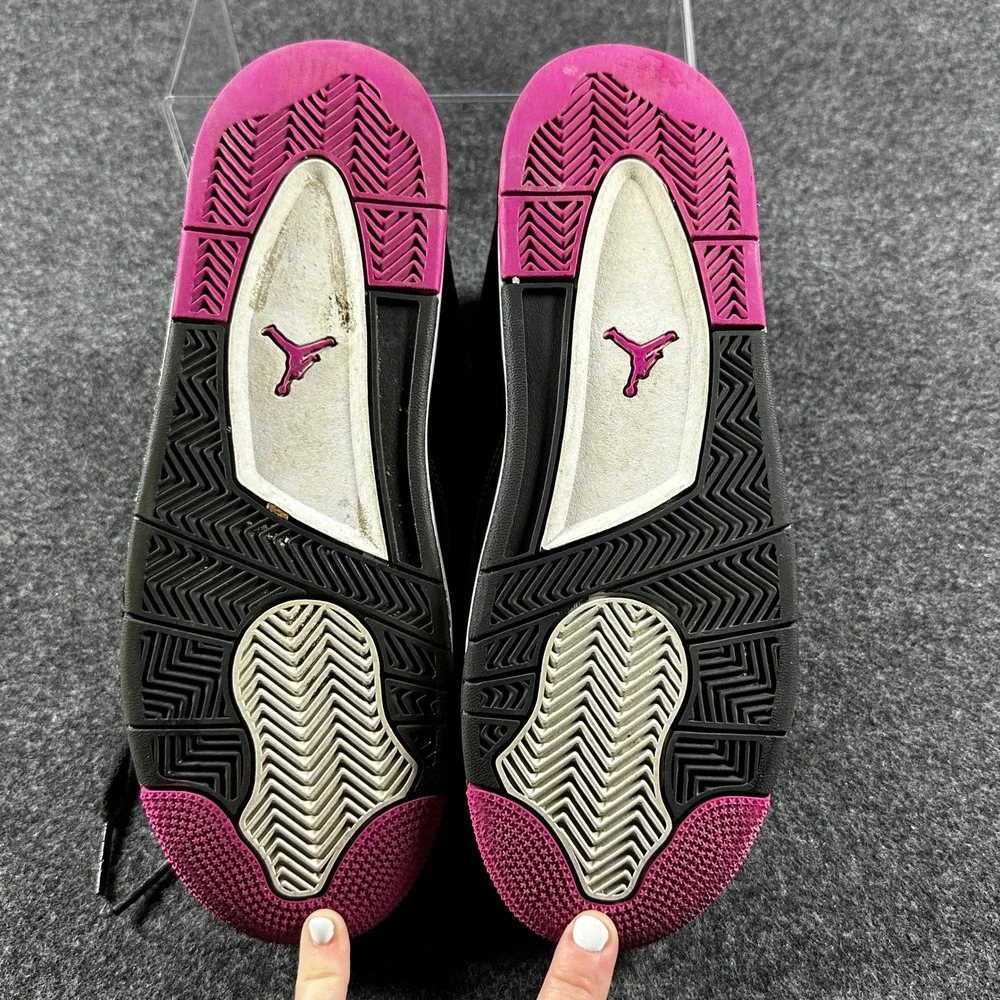 Jordan 4 Retro GG Lemon Lime Black Pink Kids Shoes‎ 705344-027 Size 7Y